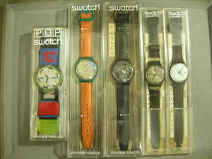 【ジャンク品】スウォッチ/Swatch腕時計 5本セット クォーツ スウォッチのコレクション ※不動あり