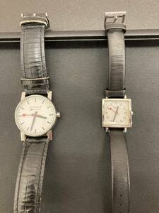 MONDAINE/モンディーン SWISS メンズ＆レディース　セット　共に稼働品