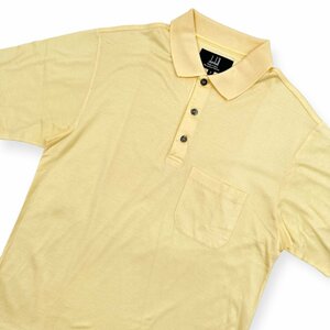 イタリア製 dunhill ダンヒル 天竺 薄手 半袖 ポロシャツ サイズ S /ライトイエロー/メンズ