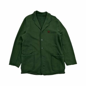 Papas パパス テーラードジャケット 天竺 コットン スウェット Lサイズ/グリーン 緑系/メンズ 日本製