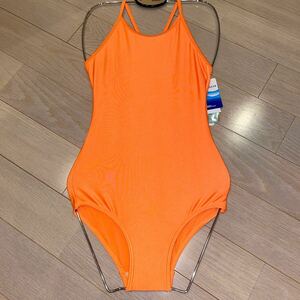 [ new goods unused * free shipping ]NIKKI fluorescence orange .. swimsuit size 150 tag attaching 