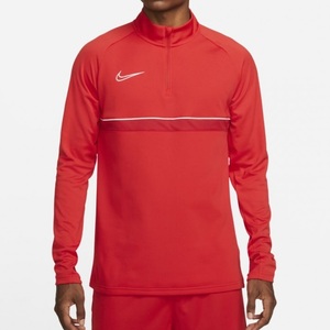  Nike US:L dry Fit red temi-21 long sleeve drill top long sleeve red 1/4 Zip soccer futsal XL corresponding 