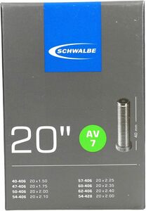 SCHWALBE(シュワルベ) 【正規品】20×1.50/2.40用チューブ 米式 40㎜バルブ 7AV