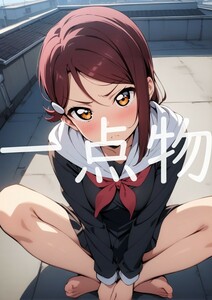 ラブライブ ポスター 桜内梨子 さくらうち りこ Aqours アクア 浦の星女学院 同人 コミケ アニメ イラスト 1点 a4サイズ 光沢紙 D-1047