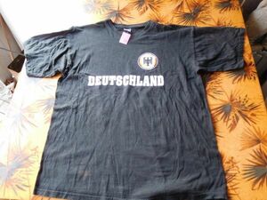 T-shits Tシャツ Rno24 CLASSIC LONE XL DEUTSCHLAND GERMANY ドイツ　黒 米軍基地上着 古着　used AIRFORCE