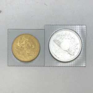 10万円金貨/拾万円/一万円銀貨/壱万円/2点まとめ/天皇陛下御在位60年/昭和61年/ブリスターパック/純金/金貨/20g/純銀/20g/記念硬貨/H006