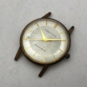 1円～/SEIKO/セイコー/CROWN/クラウン/J14079/19石/3針/ゴールドカラー/ラウンド/手巻き/メンズ腕時計/稼動品/ジャンク/T022