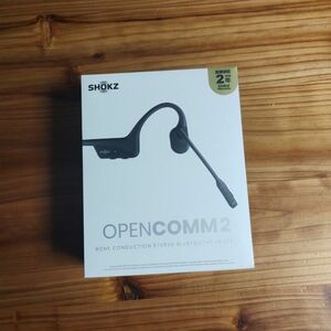 Shokz OpenComm2 Black ショックス 骨伝導イヤホン 耳を塞がない Bluetooth イヤホン ワイヤレス