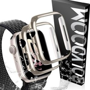 apple watch ケース 40mm 光沢 星空 ゴールド 1個 防水 保護 アップルウォッチ