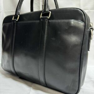  ultimate beautiful goods A4 COACH Coach business bag briefcase tote bag leather original leather black black metropolitan men's high capacity commuting 