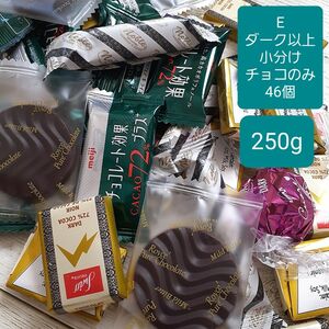 在庫整理E　お菓子詰め合わせ　小分け　　　　250g(46個)　チョコレートのみ　　　　　　　ダーク～90%