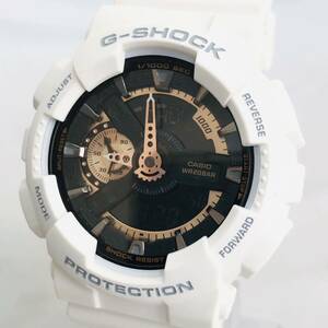 1円 未使用 稼働品 CASIO カシオ G-SHOCK Gショック 腕時計 GA-110RG ホワイト クォーツ 