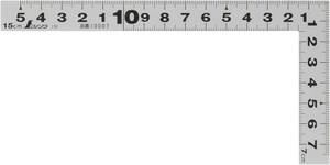 15cm シンワ測定(Shinwa Sokutei) 曲尺平ぴた シルバー 15㎝ 建築・鉄工用 表裏㎝目盛 10007