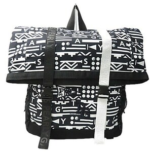 [ дешевый ]1,000 иен ~ PEARLY GATES Pearly Gates рюкзак рюкзак нашивка общий рисунок оттенок черного Golf 053-2281103 [M5314]