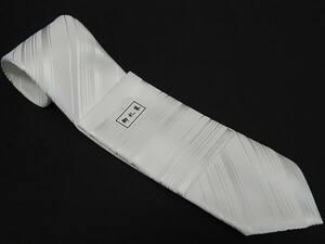  formal necktie chief attaching white stripe .. woven polyester 100% made in Japan wedding *...NK15 mail service selection possibility 