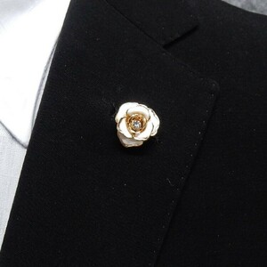 laperu pin Swarovski white rose crystal color mail service possible ACC110-2082W