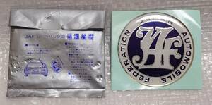 JAF 日本自動車連盟 会員 レジンバッチ ステッカータイプ 未使用品 旧車 当時物 定形外210円