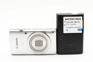 Canon IXY 180 シルバー 2000万画素 コンパクトデジタルカメラ [美品] 充電器 バッテリー付き 光学8倍ズーム 撮影枚数220枚
