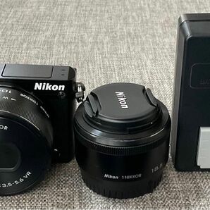 Nikon Nikon1 J5ミラーレス一眼　ダブルレンズ　ブラック