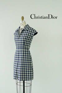 Christian Dior クリスチャン ディオール ギンガム チェック ワンピース size I38 051R09A1231 0531484