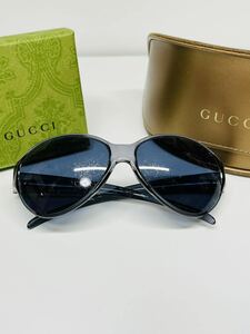 1円 GUCCI サングラス 眼鏡 遮光 ロゴ インターロッキング アクセサリー グッチ ゴールド 刻印有 GG ホースビット メガネ ブルー系