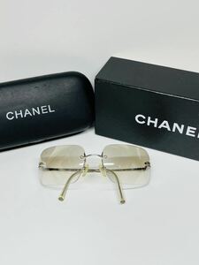 1円 スタート CHANEL サングラス メガネ シャネル ブラック系 遮光 メタルフレーム 眼鏡 ゴールド 度なしココマーク シルバー