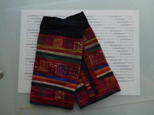  red group socks legs .NO.10 708 16x15h31cm Thai Myanma north part mountain ground peak race costume genuine article hand work embroidery 