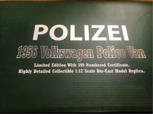 Sun star Die-Cast Model 1/12 VW van VolkswagenPoliceVan 1956 Limited Edition rare 