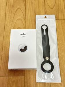 未使用品・送料無料・追跡可能　air tag Apple エアータグ　アップル　エアタグ　1個　バラ売り　黒　黒色 キーホルダー　AirTag シリコン