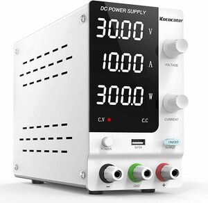  direct current stabilizing supply 0-30V 0-10A 4 column voltage electric current display changeable direct current power supply 300W low noise automatic temperature control cooling Japanese owner manual attaching . electric control equipment white 