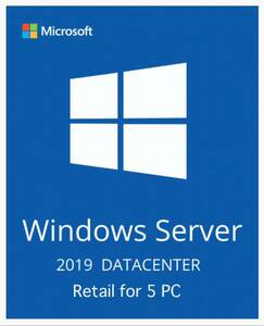 Windows Server 2019 Datacenter 16Core 5PC用　Retail リテール版プロダクトキー