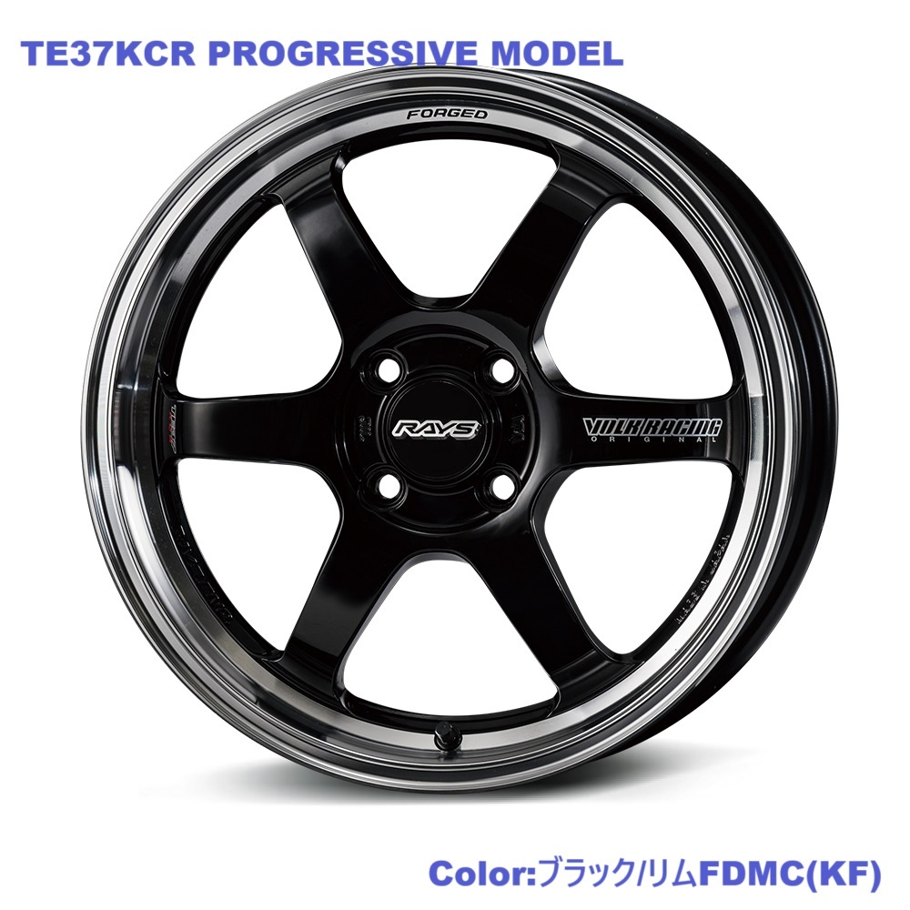【納期要確認】TE37 KCR PROGRESSIVE MODEL SIZE:5J-15 +45(F1) PCD:100-4H Color:KF ホイール2本セット