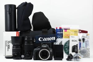 デジタル 一眼レフカメラキヤノン Canon EOS Kiss X7標準&望遠ダブルレンズセット/EF28-80㎜1:3.5-5.6V USM/EF 75-300㎜F4-5.6 III☆