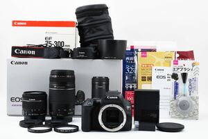 Canon キヤノン EOS Kiss X10 デジタル一眼レフカメラ標準&望遠ダブルレンズセット/EF 18-55㎜1:4-5.6 IS STM/EF 75-300㎜F4-5.6 III USM