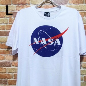 【新品】NASA ナサ 半袖 Tシャツ L ホワイト ロゴ サークル