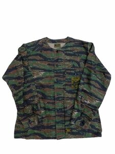 ダブルタップス 17SSモデル スカウト LS01 タイガーカモ ボタンジャケット サイズ3 ミリタリーシャツ WTAPS SCOUT LS01 中古品[C127U530]