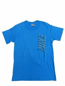 ナイキ USA製 ロゴTee サイズL 半袖Tシャツ ブルー 年代不明 NIKE 中古品[C134U534]