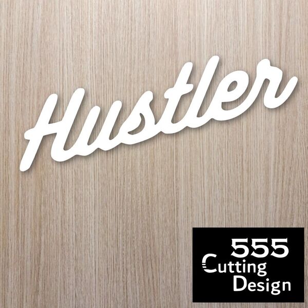 HUSTLER ハスラー ネオンロゴ カッティングステッカー白