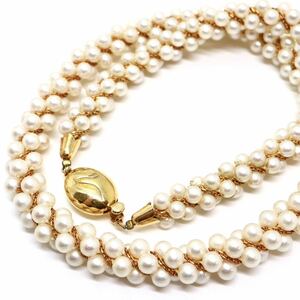 TASAKI(田崎真珠)《K18アコヤ本真珠ベビーパールネックレス》J 37.5g 約42cm 約4.0mm珠 pearl パール necklace ジュエリー jewelry EH0/FA0