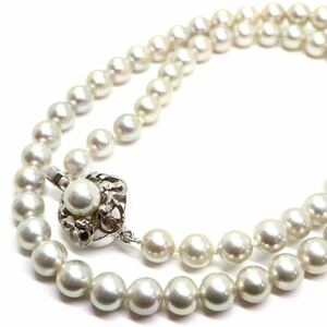 《アコヤ本真珠ネックレス》J 25.1g 約43cm 約6.0-6.5mm珠 pearl パール necklace ジュエリー jewelry DA0/DB0