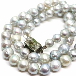 《アコヤ本真珠ネックレス》J 28.3g 約42.5cm 約5.5-8.0mm珠 pearl パール necklace ジュエリー jewelry DA0/DB0