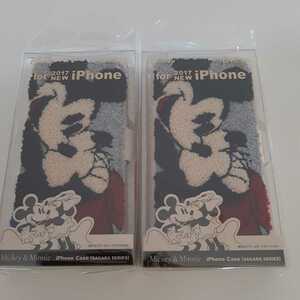  new goods [2 piece set ]iPhone X for Disney SaGa la Mickey & minnie iP8-DN08 iPhone case Disney free shipping anonymity delivery mirror card attaching 