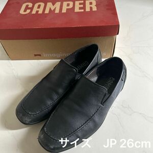 カンペール　CAMPER 黒 ブラック レザー シューズ ローファー　皮靴　革靴　 パンプス スリッポン 靴