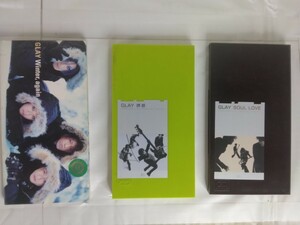 ☆中古・ケース傷あり☆GLAY シングルCD 3枚 Winter,again / 誘惑 / SOUL LOVE ディスク薄く傷あり