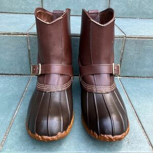 エルエルビーン ビーンブーツ エンジニアタイプ USA製 80年代 筆記体 オリジナル 希少 激レア 8W L.L.Bean レイン ll been こげ茶 焦茶