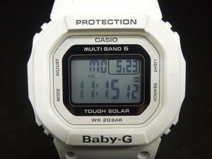 ★Ｗ―３７１★腕時計　CASIO/カシオ Baby-G/ベビージー BGD-5000 動作不良？デジタル 電波 タフソーラー スクエア 防水 ホワイト[60]