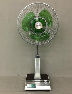 *11-055* electric fan Sanyo dynamic W EF-6DZ 30cm red motor neck oscillation work defect switch missing knob goods retro Junk box attaching [160]