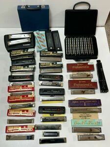 TOMBO トンボ BAND DE LUXE ハーモニカ 28点 まとめてセット professional22 HOHNER 管楽器 収納ケース