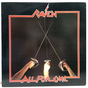 【US盤 LP】RAVEN / ALL FOR ONE オール・フォー・ワン / レイヴン, ジョン・ギャラガー, マーク・ギャラガー MEGA FORCE MR1-2691 ▲