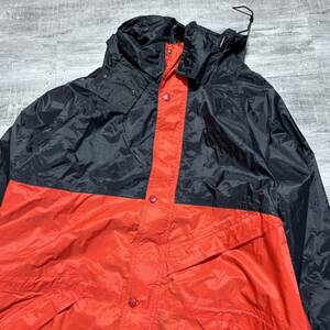 【1スタ】HELLY HANSEN ヘリーハンセン マウンテンパーカー ナイロンジャケット Helly-tech 赤黒 登山 シティ 大きいサイズ US:L 